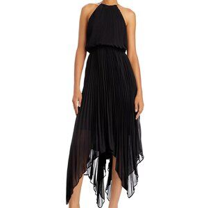 MICHAEL Michael Kors Pleated Chain Neck Halter Dress